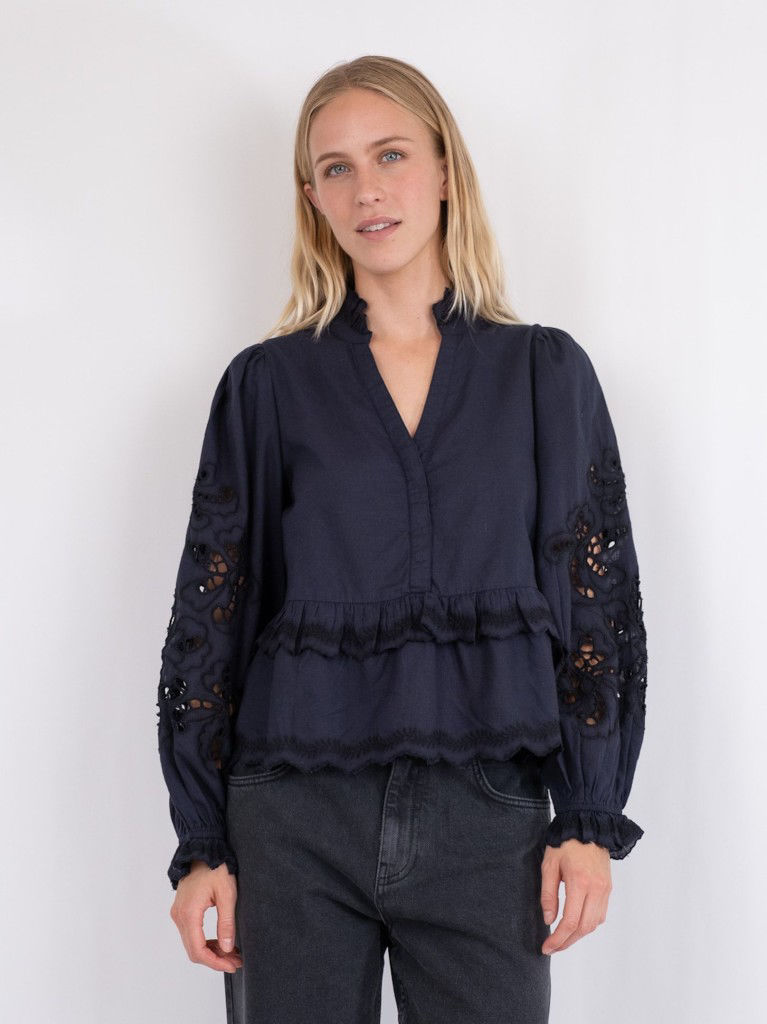Duckert & Co. neo, noir, bluse, kimmo, 161139-141, duckert og co ...