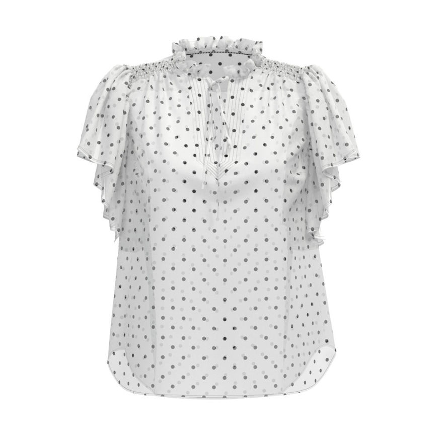 Co Couture Top Dionne Frill Dot