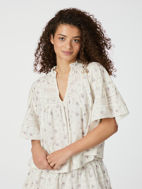 Neo Noir Bluse Siama Dobby Flower