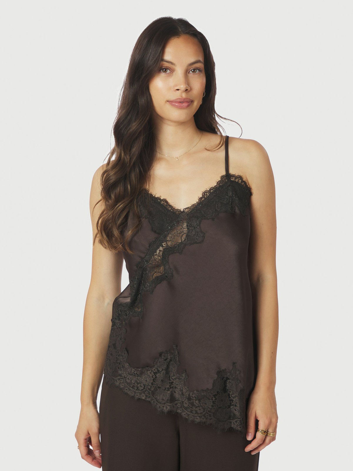 Neo Noir - Viole Lace Top 167409 - 676 - Dark Brown