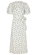Neo Noir Kjole Clarine Linen Dot